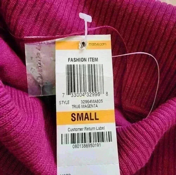 Style&co knit magenta cowl neck tunic top size small - Picture 7 of 8